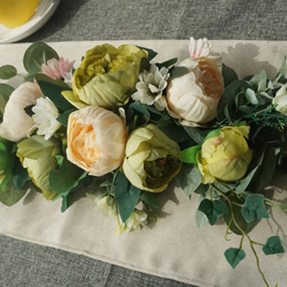 Artificial Flower Wreath Door Threshold Garland Dried Flowers Home Wedding Party Wall wedding Bride Bouquet Home Xmas Decoration