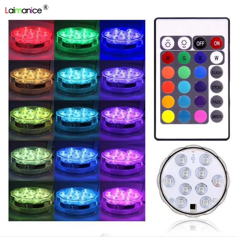 Водонепроницаемый подводный светильник для бассейна IP68 RGB погружная лампа с