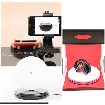 

Photo Studio 360 Degree Electric Rotating Turntable For Photography Accessory Electric Displaying Stand Led Light Max Load 10kg
