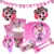 Disney Minnie Mouse Theme Birthday Party Supplies Cup Plate Kids Girl Birthday Party Decoration Одноразовый Набор Посуды
