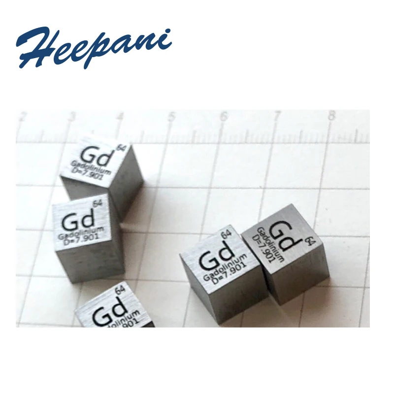 Free shipping gadolinium rare earth metal cube 10mm element Gd periodic table ingot  pellet (4)