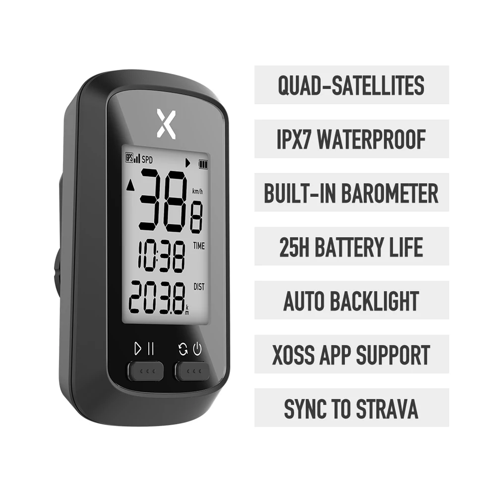 XOSS Bike Computer G Plus Wireless GPS Speedometer