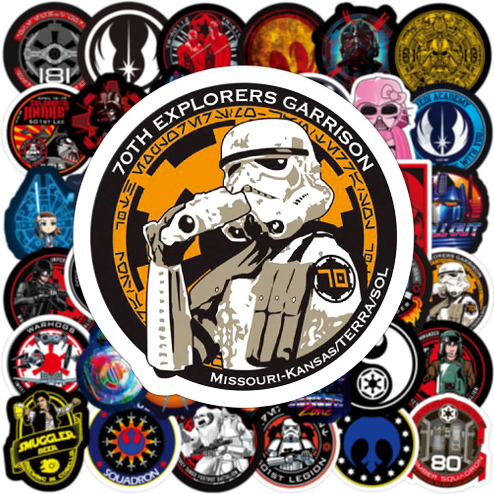 10/30/50pcs Cool Disney Star Wars Stickers for Laptop Skateboard Luggage Stationery Waterproof Cartoon Sticker Kids Toys Gift