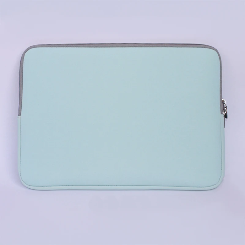 light green Сумка для ноутбука, сумка для планшета, сумка для ноутбука, чехол для ноутбука, сумка для компьютера, одноцветная сумка для ноутбука на молнии, сумка для ноутбука, Модный чехол для ноутбука - Цвет: light green