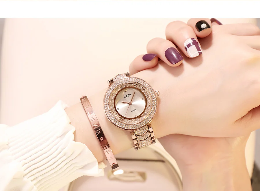 GEDI часы женские со стразами люксовый бренд 2019 женские часы модные женские часы водонепроницаемые женские наручные часы reloj mujer