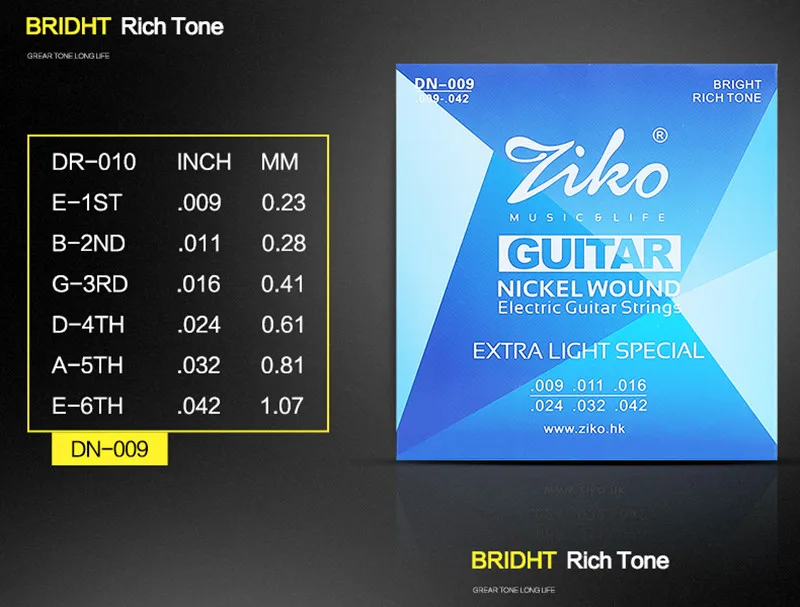 electric guitar strings 010