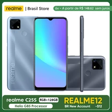 [real Stock]Smartphone realme C25S 4GB 128GB Helio G85 Octa Core Global Russian Version 6000mAh 6.5'' Large Screen Support NFC