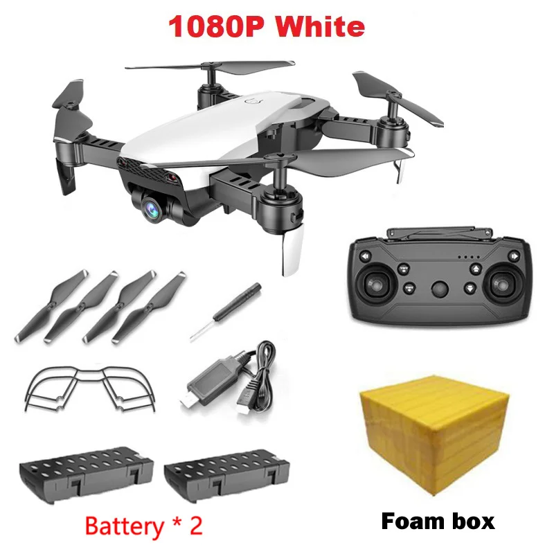 1080MP White 2B FB LAUMOX M69G FPV Дрон с камерой 4K HD Дрон широкоугольный WiFi складной селфи Дрон оптический поток RC Квадрокоптер Vs E58 M69 Дрон - Цвет: 1080MP White 2B FB