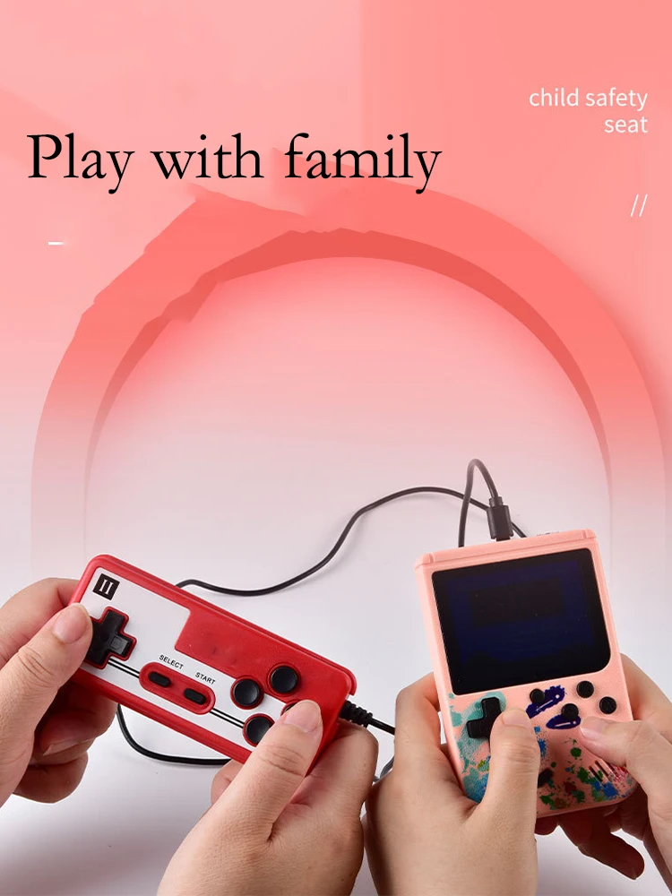 Colorful Retro Portable Mini Handheld Video Game Console 8-Bit 3.0 Inch Color LCD Kids Color Game Player Built-in 400 games