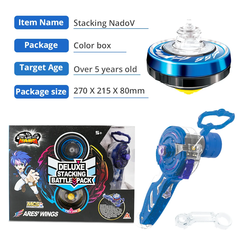 Infinity Nado 5 3-in-1 Stacking Nado Pack Cracking Sword toupie Gyroscope  Spinning Tops БейБлэйд