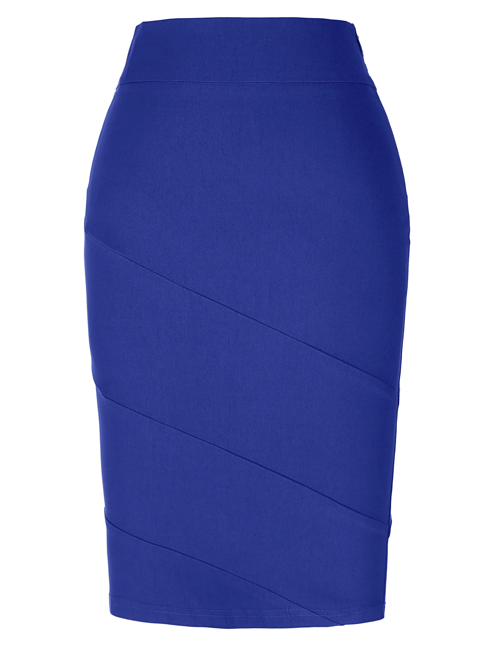 Elegant Women’s OL High Stretchy Wiggle Tube Hips-Wrapped Pencil Midi Skirt 24 ”