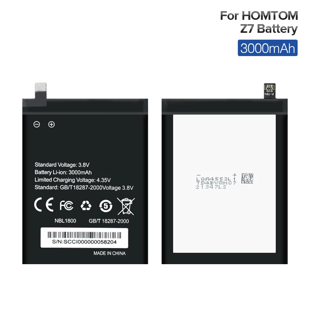 Настоящая 3,8 V 3000mAh сменная литиевая батарея для HOMTOM Zoji Z6 Z7 батареи мобильного телефона+ инструменты для установки эффективный безопасный