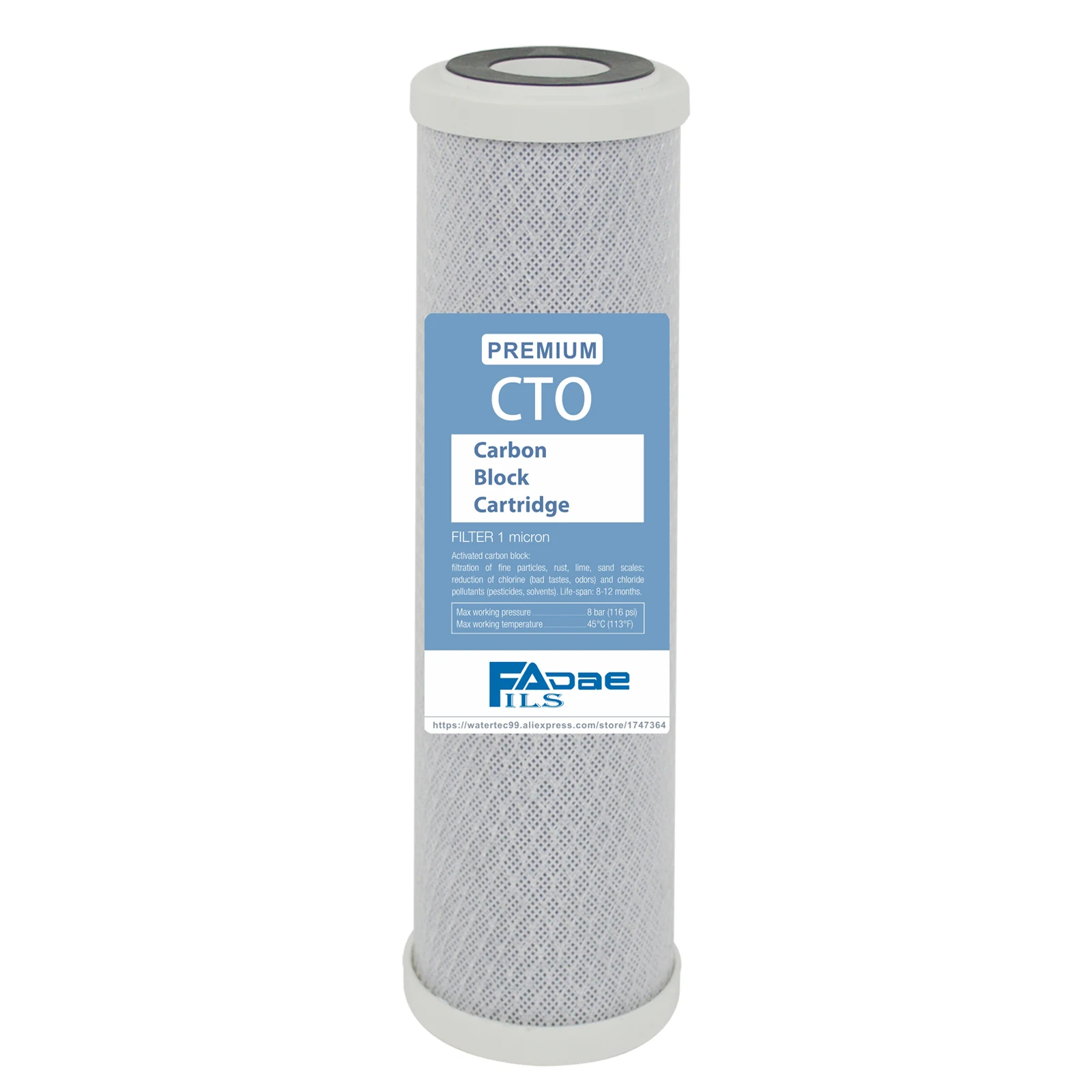 Mícron 2.5 x 10 Toda a Casa Cto Bloco de Carbono Substituição do Cartucho de Filtro Água para o Sistema de Purificador de Água Houshould 1