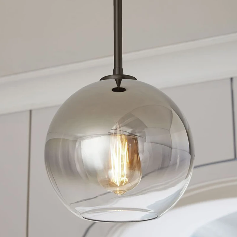 Современное стеклянное освещение, подвесные светильники, скандинавские простые кухонные подвесные лампы, 90-260 В, для гостиной, отеля, гостиной, золотой подвесной светильник