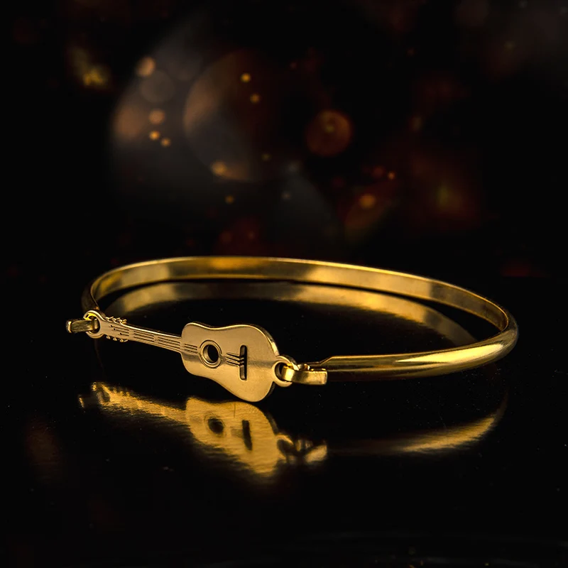 Роскошные браслеты золотые 316l браслеты из нержавеющей стали Женская гитара очаровательный браслет для женщин Свадебные Ювелирные изделия Подарки для пары - Окраска металла: 10