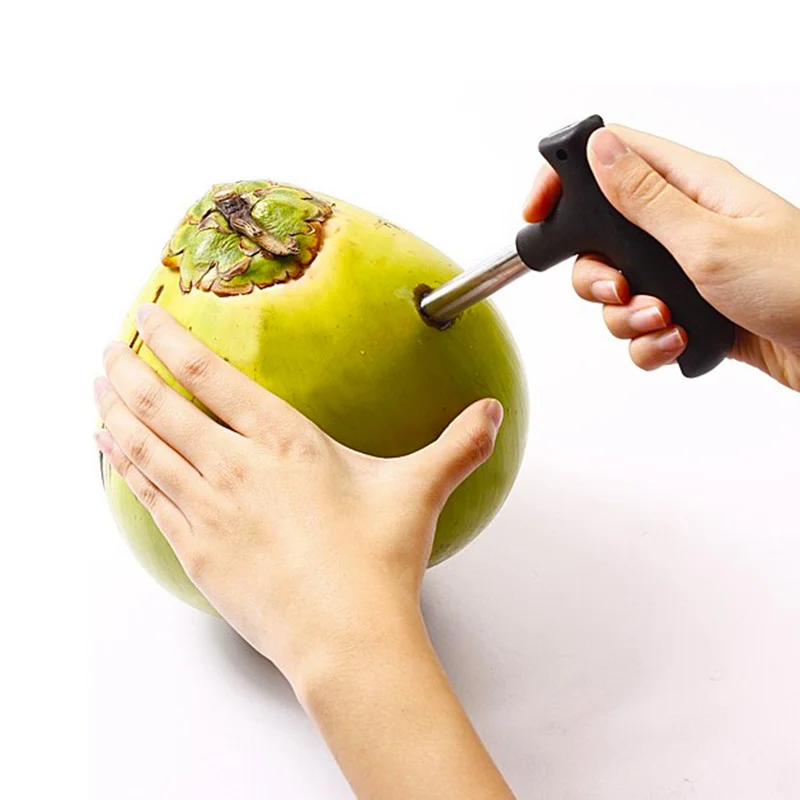 Новая портативная открывающаяся Кокосовая открывалка для кокоса бурильщик сверлильный нож отверстие инструмент+ чистящая палка кухонные аксессуары