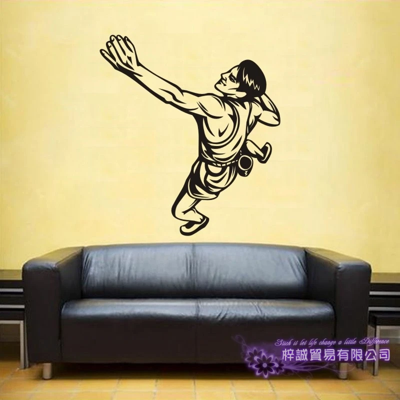 DCTAL Climbing Sticker Climbers Decal Extreme Sports Posters Vinyl Wall Decals Parede Decor Mural Climbing Sticker