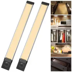 Ultra-thin LED Smart Sensor Cabinet Light USB Dimming Hand Scan Sensor Closet Light Portable Motion Sensor Night Light
