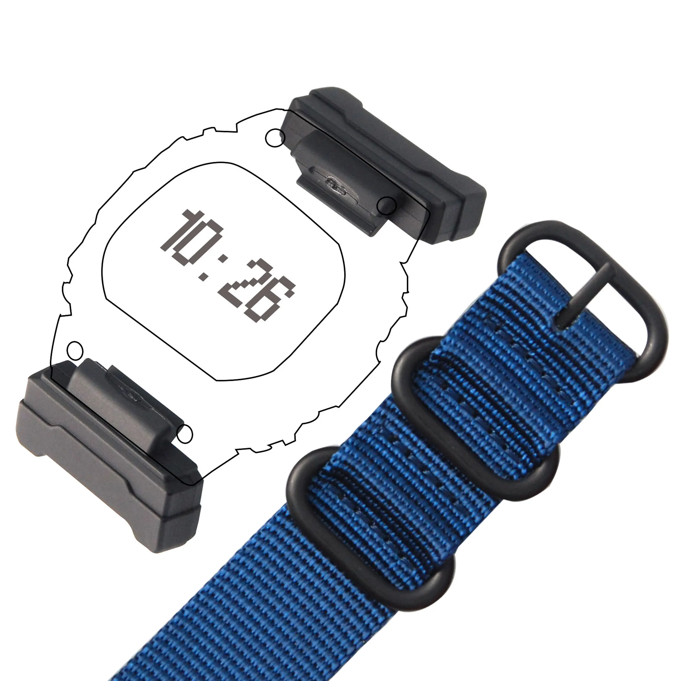 Набор терминалов для замены casio DW-5600 6900 M5610 серии+ нейлоновый ремешок Ремешки для наручных часов