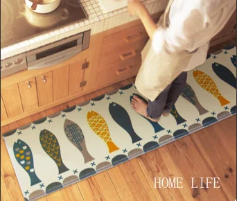 

Home kitchen living room bedroom floor mat cartoon jacquard water-absorbing oil-absorbing material European non-slip carpet door