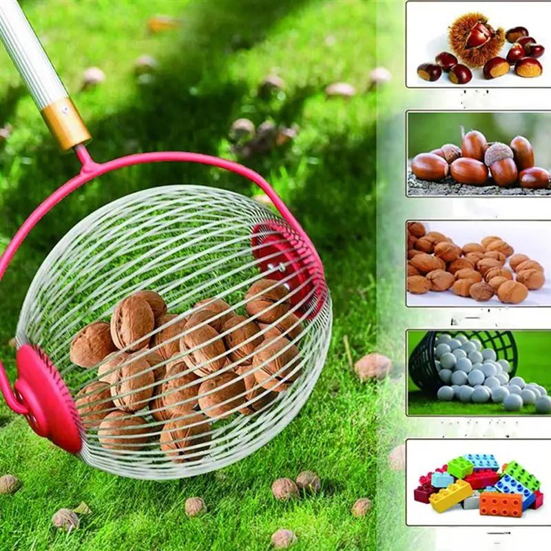 Nut Gatherer Fruit Collector Garden Rolling Harvester Picker Without Telescoping Pole for Picking up Walnut Chestnut |