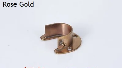 Rose Gold Open 2 шт. Titianium золото розовое золото 304 нержавеющая сталь держатель для петель кронштейн гардеробная планка стены 25 мм труба высокого шара скрывает - Цвет: Rose Gold Open