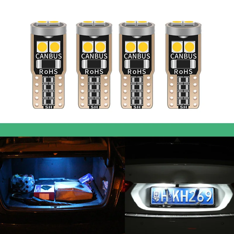 

T10 LED Blub 3030 No Error Canbus 168 W5W White Red Car LED Map Light Interior Lamp Bulb For Opel Astra H J G Corsa D C Insignia