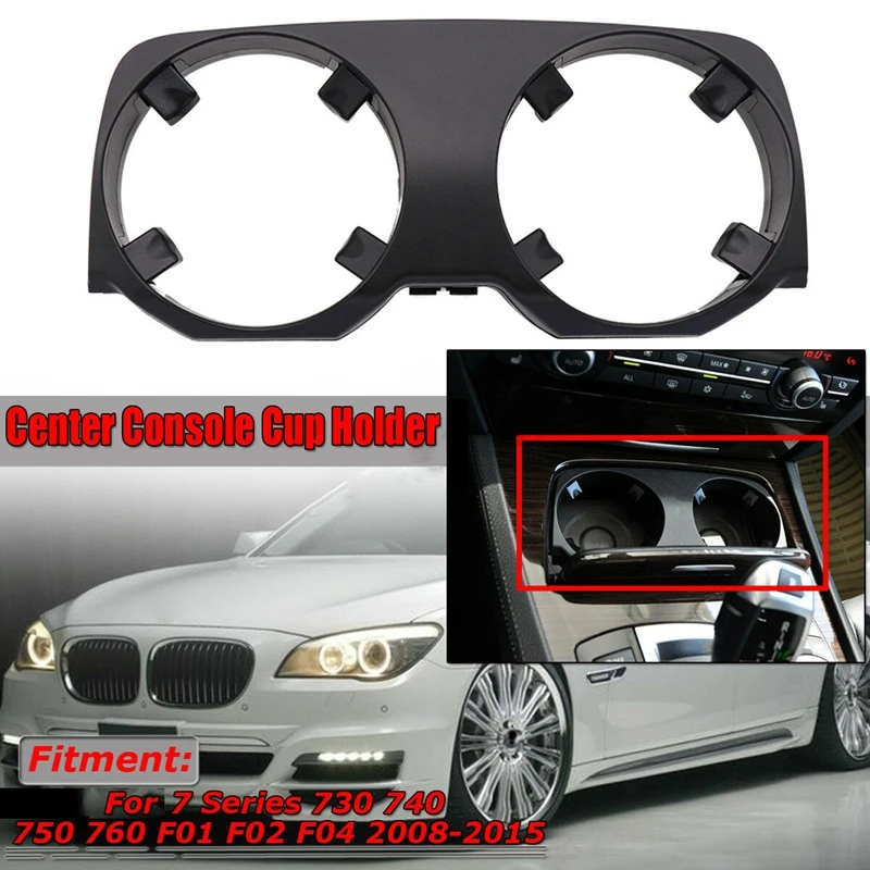 NEW GENUINE BMW 7 SERIES F01 F02 F04 CUP DRINK HOLDER OUTER COVER BLACK 9179820