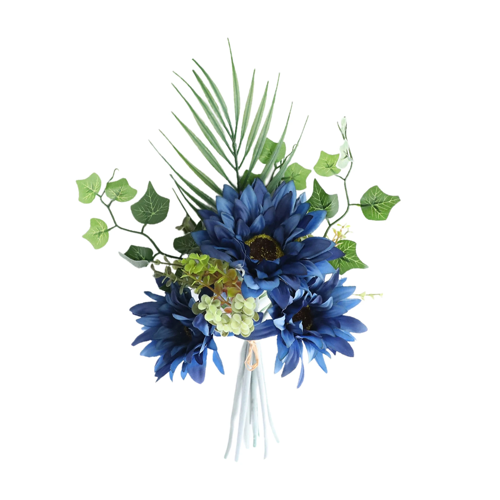 

48cm Artificial Flower Bouquet Delicately Cuttings Fake Sunflower DIY Silk Eucalyptus Accessories Home Decoration
