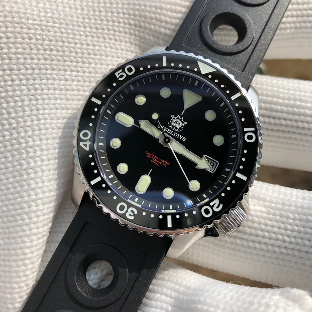 Мужские автоматические водонепроницаемые часы для дайвинга Steeldive 200 м с