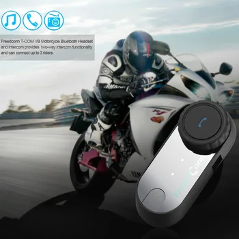 

Freedconn T-COM VB Twin Pack Bluetooth Helmet Headphone Intercom 800M Range HandsFree Interphone Headset FM Radio for Motorcycle