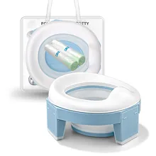 

TYRY.HU Baby Pot Portable Silicone Baby Training Seat 3in1 Multifunction Travel Toilet Seat Foldable Children Potty With 20 bags