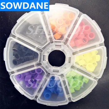 140Pcs/box Autoclavable Universal Ring Dental Universal Silicone Rubber Ring Distinguish Code Ring (For tools's Diameter 5-10mm) 6 road 10a diameter 22mm collector ring slide ring lighting brush box