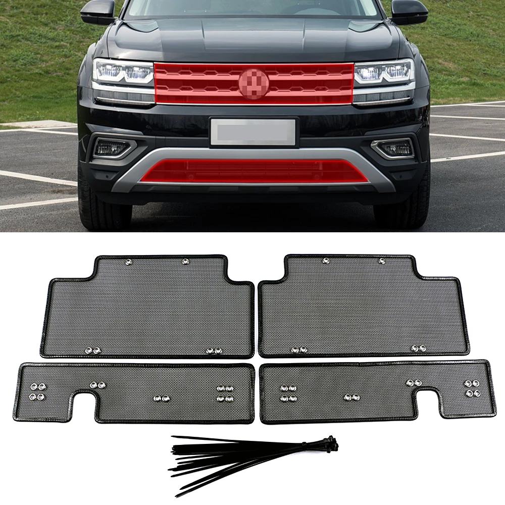 Для Volkswagen VW Teramont Atlas 2017 2018 2019 Передняя Решетка Вставка Сетка с защитой от