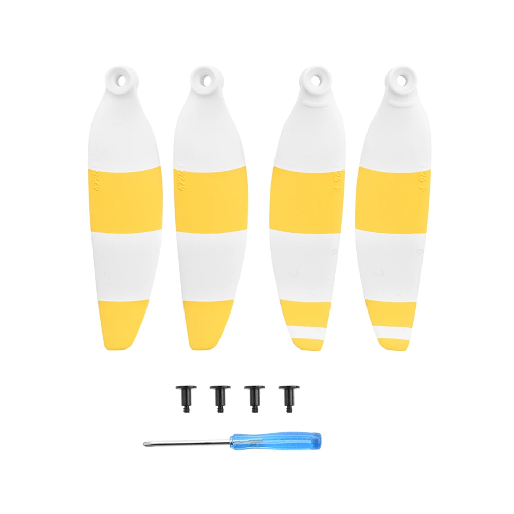 1pair White Yellow Лопасти пропеллера для DJI Mavic Mini Drone 4726F двухсторонний комплект пропеллеров в разноцветную полоску аксессуары для дрона - Цвет: 1pair White Yellow