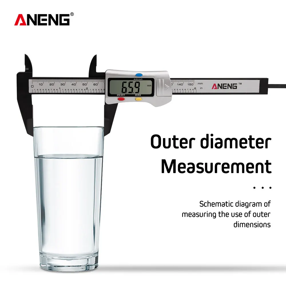 Цифровой Штангенциркуль с нониусом, 6 дюймов электронный цифровой штангенциркуль микрометр цифровой Линейка, измерительный инструмент 150 мм 0,1 мм