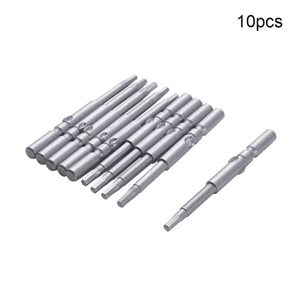 Utoolmart 10 шт. набор магнитных отверток с шестигранной головкой S2 сталь H1.5 H2 H2.5 отвертка бит Круглый хвостовик 60 мм для электроинструментов - Цвет: H2.5 Shank Dia 5mm