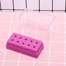 10 отверстий контейнер для хранения маникюра для электрической шлифовальной головки для ногтей, чехол для дисплея, произвольные сверла для ногтей, биты, органайзер, коробка, держатель