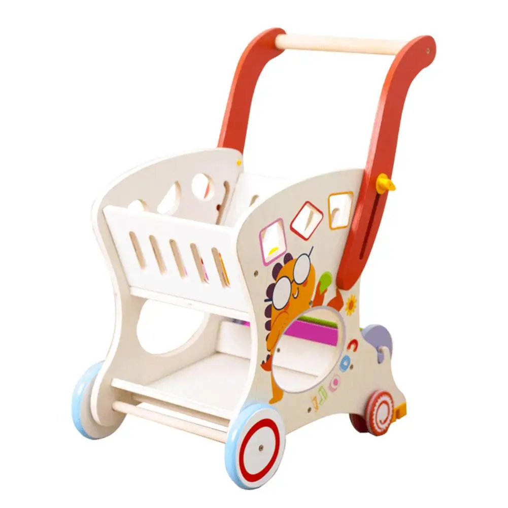 Adorable Baby Learning Walker Kids Shopping Cart Toy Toddler Walker