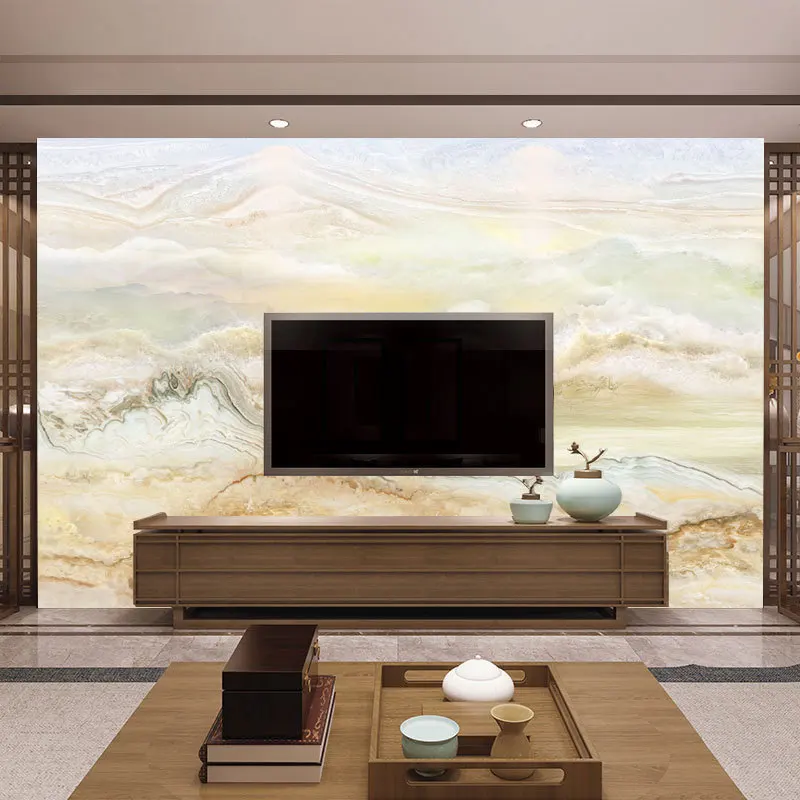 

European Style Mural 8D Anti-Marble Wallpaper Mural Living Room Television Background Wall Wallpaper Top Grade Household Decorat