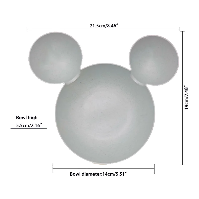 2 шт./компл. мультфильм Мышь тарелка «Микки Маус» посуда тарелка для детей новорожденных рисовая миска для питомца Пластик блюдо для закусок посуда Ланч-бокс
