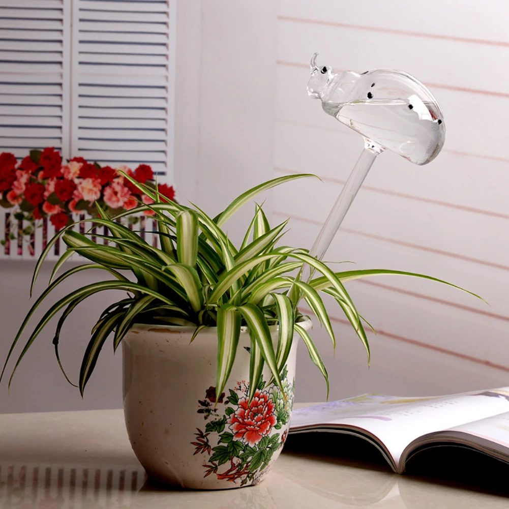 New Garden Plants Flowers Water Feeder Automatic Self Watering Devices Clear Glass Water Feeder Bird Shape Watering Devices