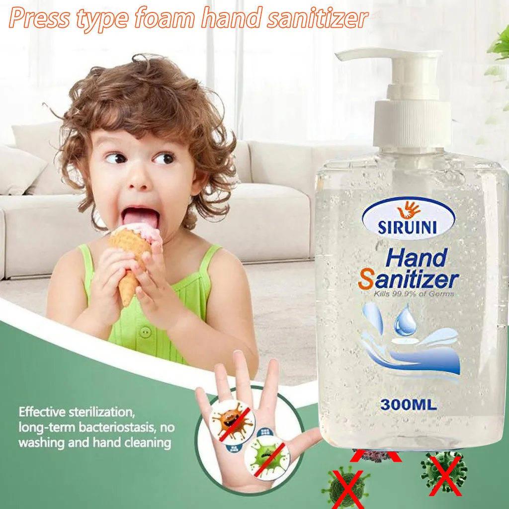 

300ML Hand Sanitizer No Alcohol Hand Sanitiser Anti-Bacteria Moisturizing Liquid Large Capacity Home Edition Hand Soap A80