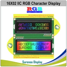 Placa 162 16x2 1602 3.3-5v, série iic i2c fstn de personagem positiva negativa, tela de lcd, tela lcm painel com luz de fundo rgb
