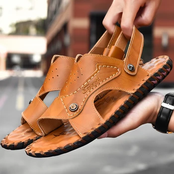 

Casual Sandals Men 2020 Doc Men's Shoes Summer New Style Outdoor Non-slip Breathable Men Fashion Trend Black Beach Shoes