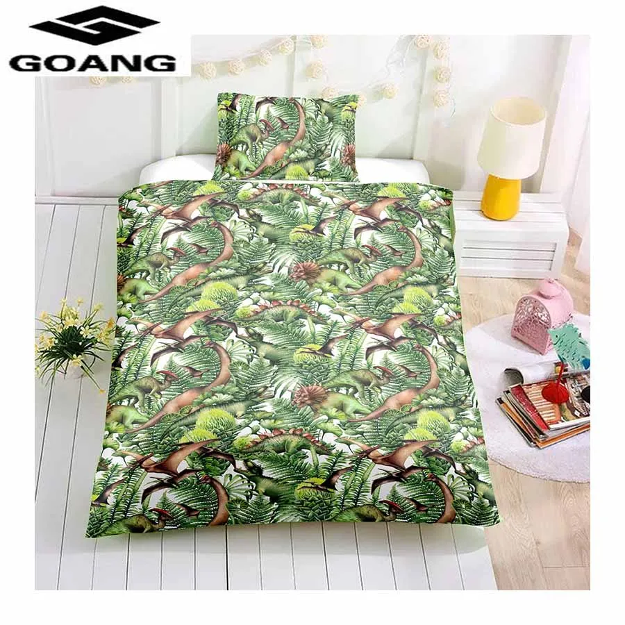 GOANG bed sheet duvet cover and pillowcase 3d digital printing Cute owl kids bedding sets Home textiles - Цвет: Серый