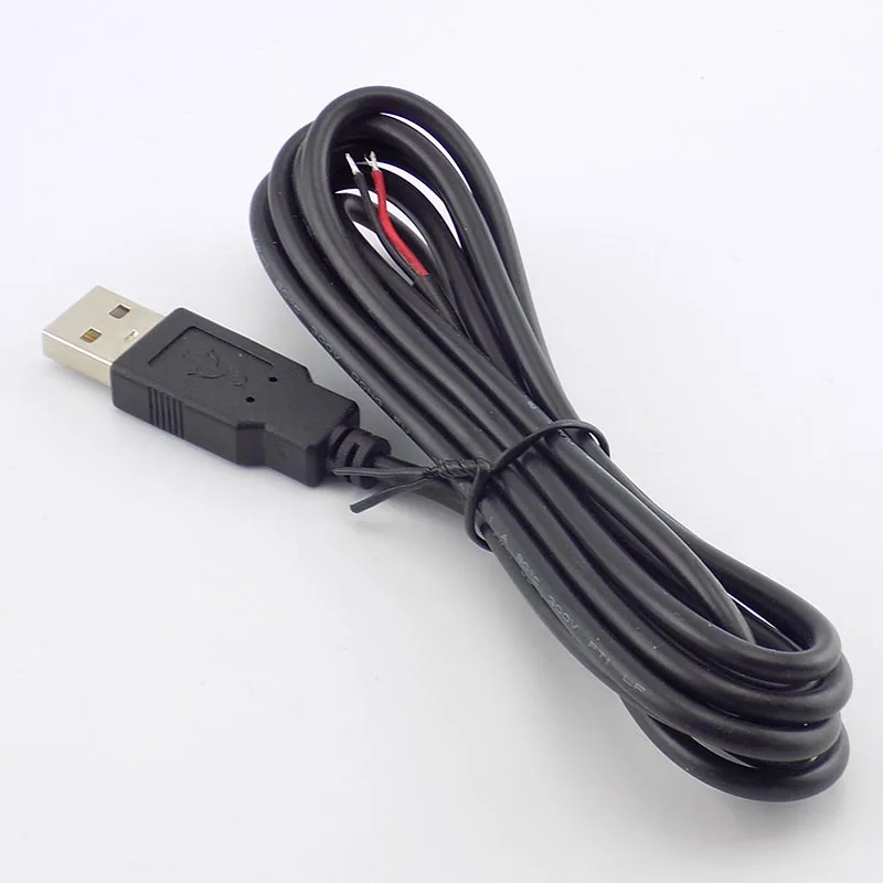 0,3/1/2 M DC 5V USB 2,0 Тип A входящий штекер 2 Pin кабель Питание зарядное устройство для смарт-устройств DIY разъем провода M20