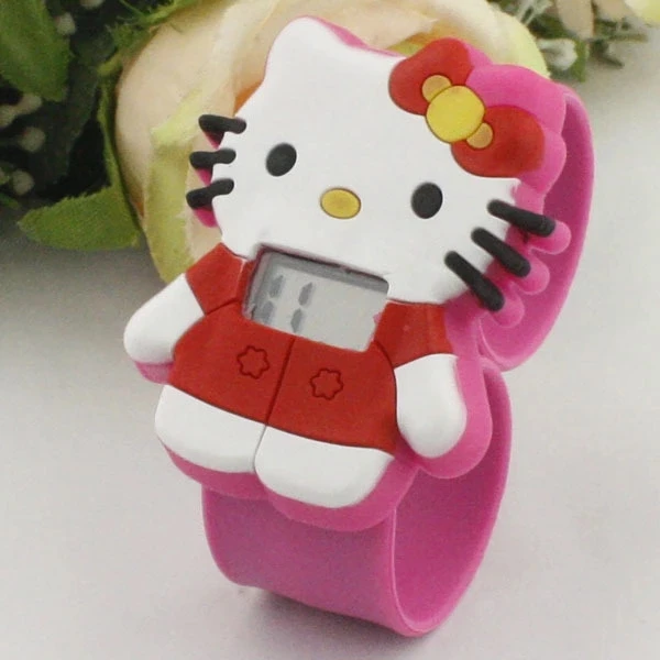 Электронные часы с рисунком hello kitty для девочек - Цвет: Rose Red