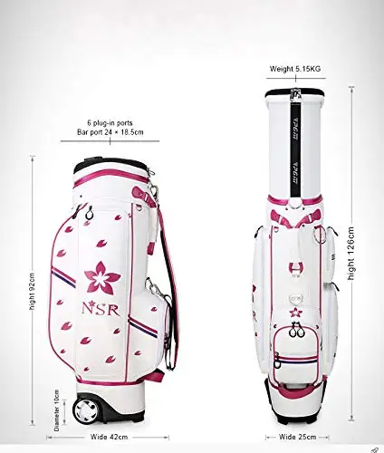 Crest golf-PGM Выдвижная женская сумка для гольфа с колесами, женская сумка для гольфа, водонепроницаемая сумка для гольфа, два цвета на ваш выбор