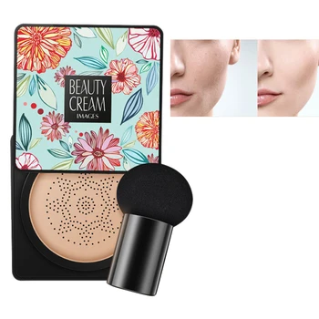 

Air Cushion Foundation Korean Mushroom Head CC Cream Concealer Whitening Moisturizing Makeup Cosmetic Brighten Base Tone TSLM2